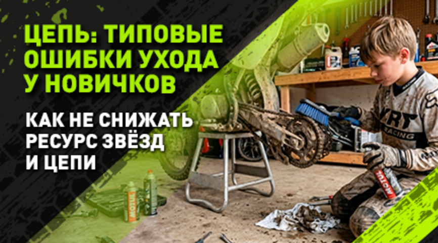 Золотое правило привода: главные ошибки ухода за цепью детского питбайка