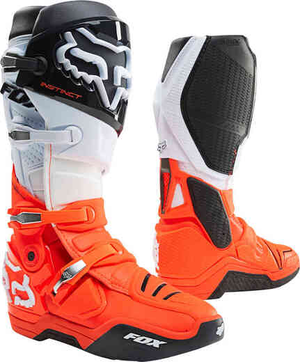Мотоботы Fox Instinct Boot Black/White/Orange, 9, 2021 (27463-135-9) pitbikemarket.ru