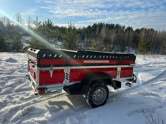 Прицеп VOYAGE Classic 2,0 Бортовой, туристическая крышка с багажником, высота внутри 530 (ш. 1,3; д. 2,0) pitbikemarket.ru