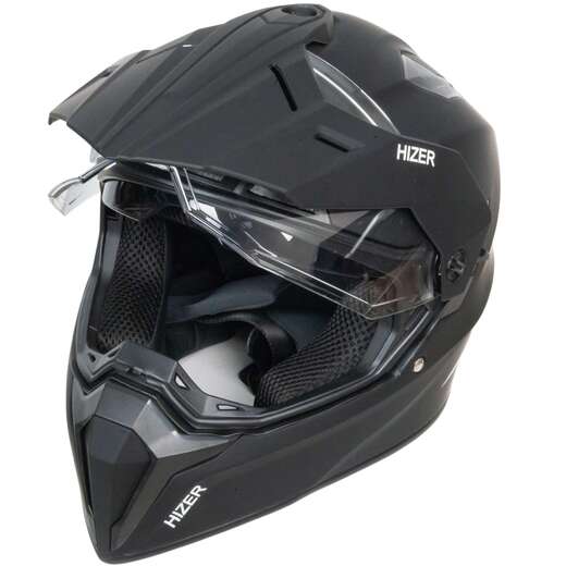 Шлем мото мотард HIZER J6808 №5 (S) matte black pitbikemarket.ru