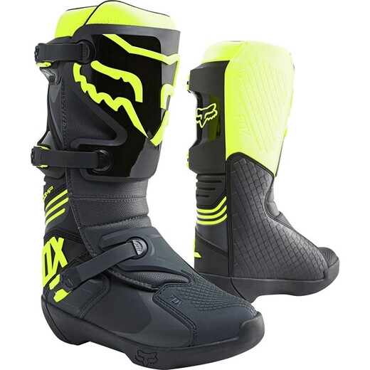 Мотоботы Fox Comp Boot (Black/Yellow, 9, 2022 (25839-019-9)) pitbikemarket.ru
