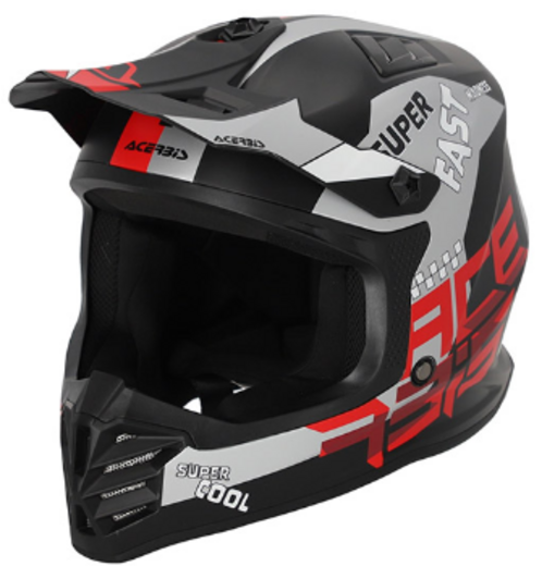 Шлем детский Acerbis PROFILE JUNIOR Black/Red, M (49-50) pitbikemarket.ru